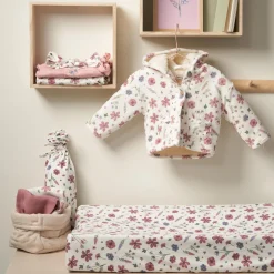 Prénatal newborn broek  bloemen roze