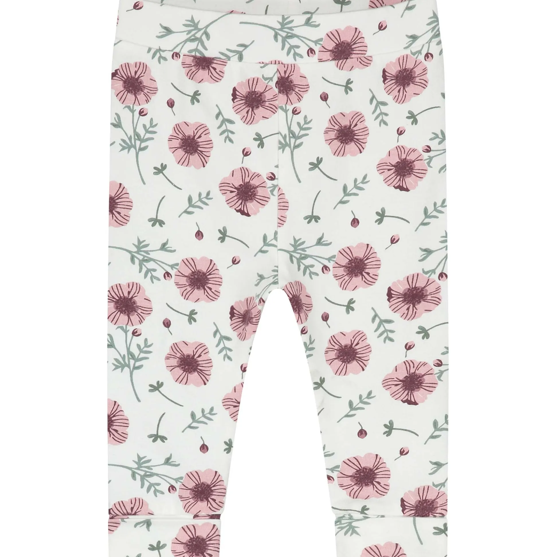 Prénatal newborn broek bloemen wit