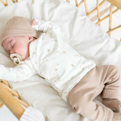 Prénatal newborn broek rib  effen taupe
