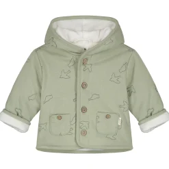 Prénatal newborn jas Pure lange mouwen effen groen