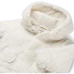 Prénatal newborn jas teddy lange mouwen effen wit