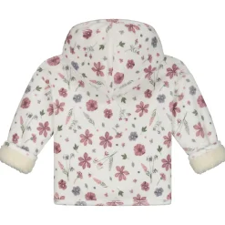 Prénatal newborn jas velours lange mouwen bloemen roze