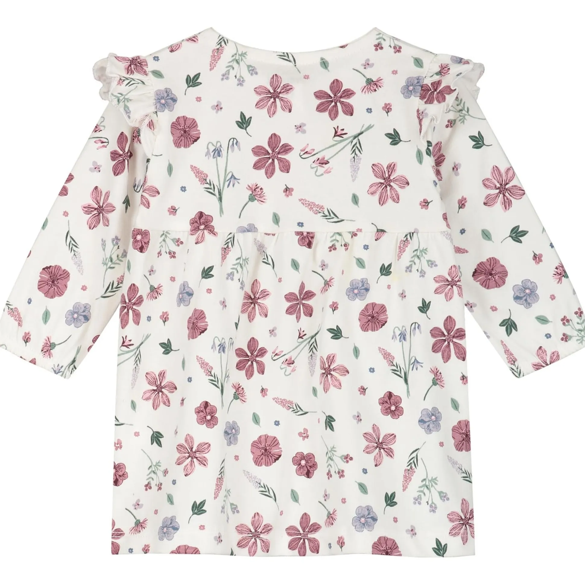 Prénatal newborn jurk lange mouwen bloemen multi