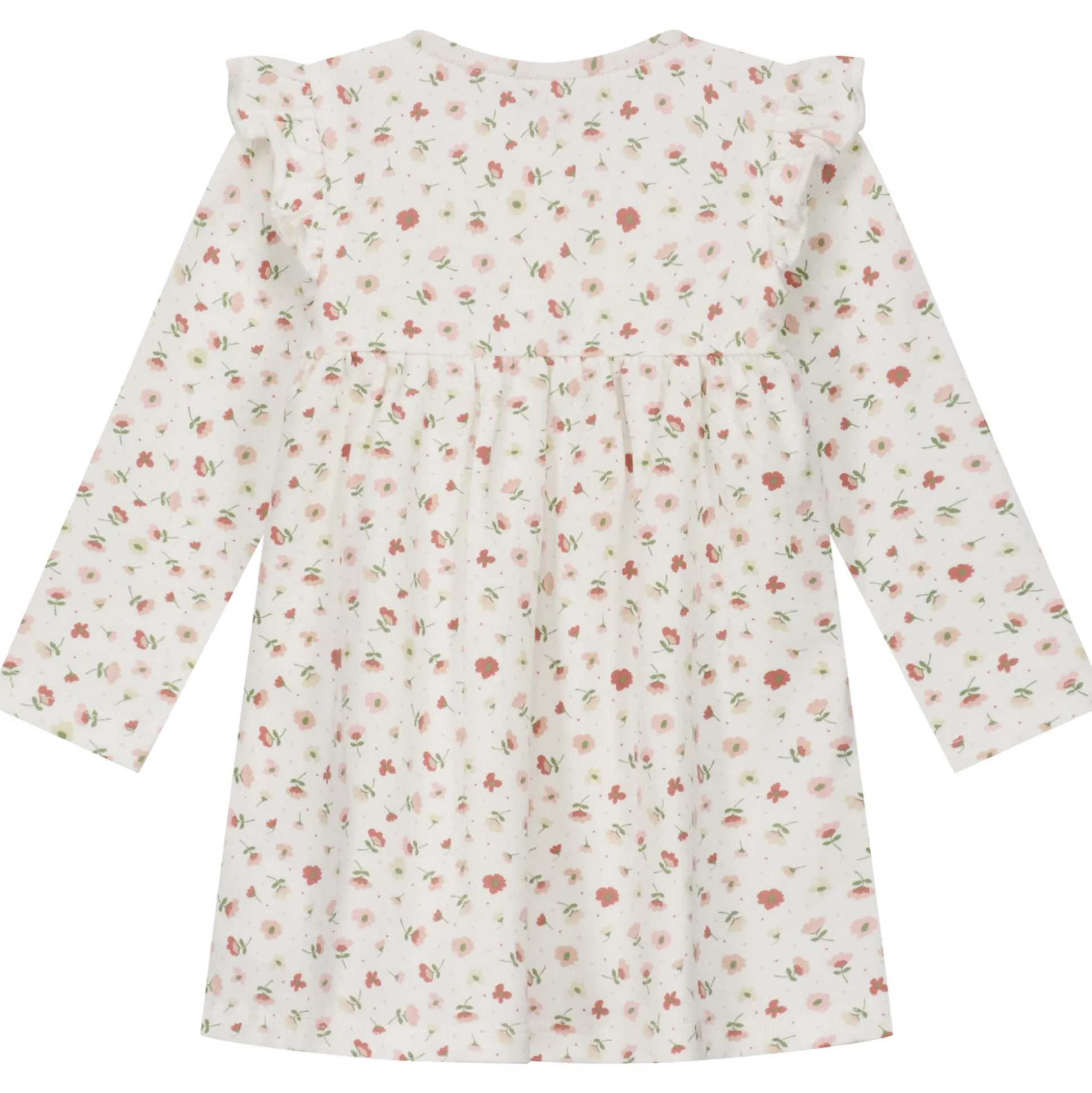 Prénatal newborn jurk lange mouwen bloemen roze