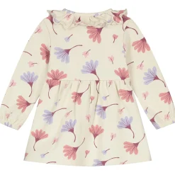 Prénatal newborn jurk lange mouwen all over print beige