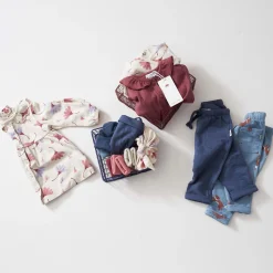 Prénatal newborn jurk lange mouwen all over print beige