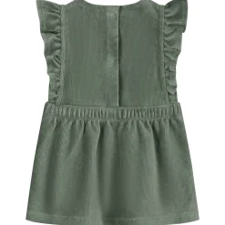 Prénatal newborn jurk velours mouwloos effen groen