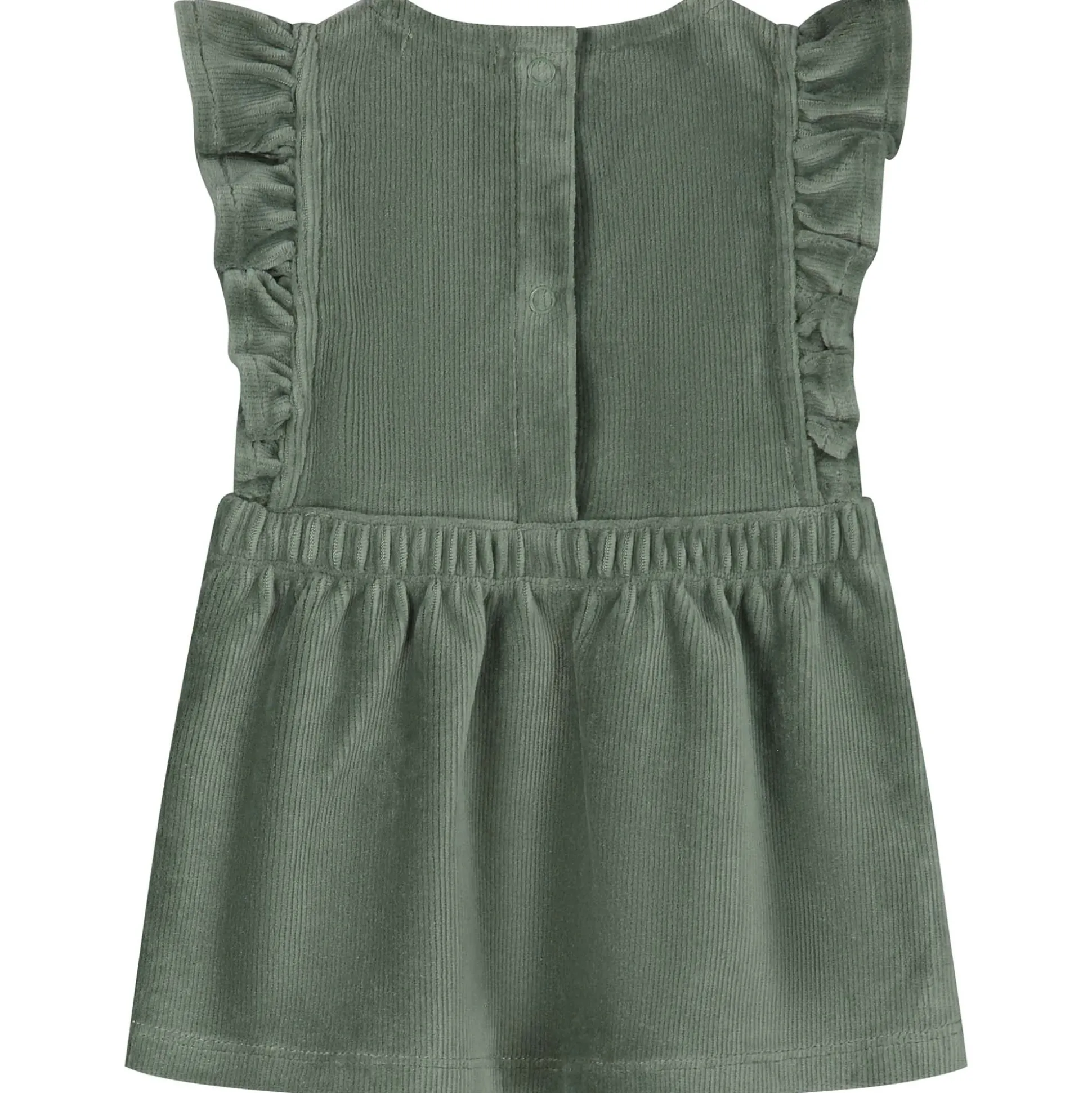 Prénatal newborn jurk velours mouwloos effen groen