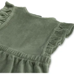 Prénatal newborn jurk velours mouwloos effen groen