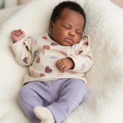 Prénatal newborn kledingset hartjes lange mouwen hartjes multi