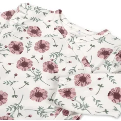 Prénatal newborn overslagshirt lange mouwen bloemen wit