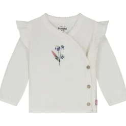 Prénatal newborn overslagshirt lange mouwen printopdruk wit