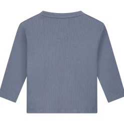 Prénatal newborn overslagshirt rib lange mouwen effen blauw