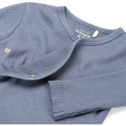 Prénatal newborn overslagshirt rib lange mouwen effen blauw