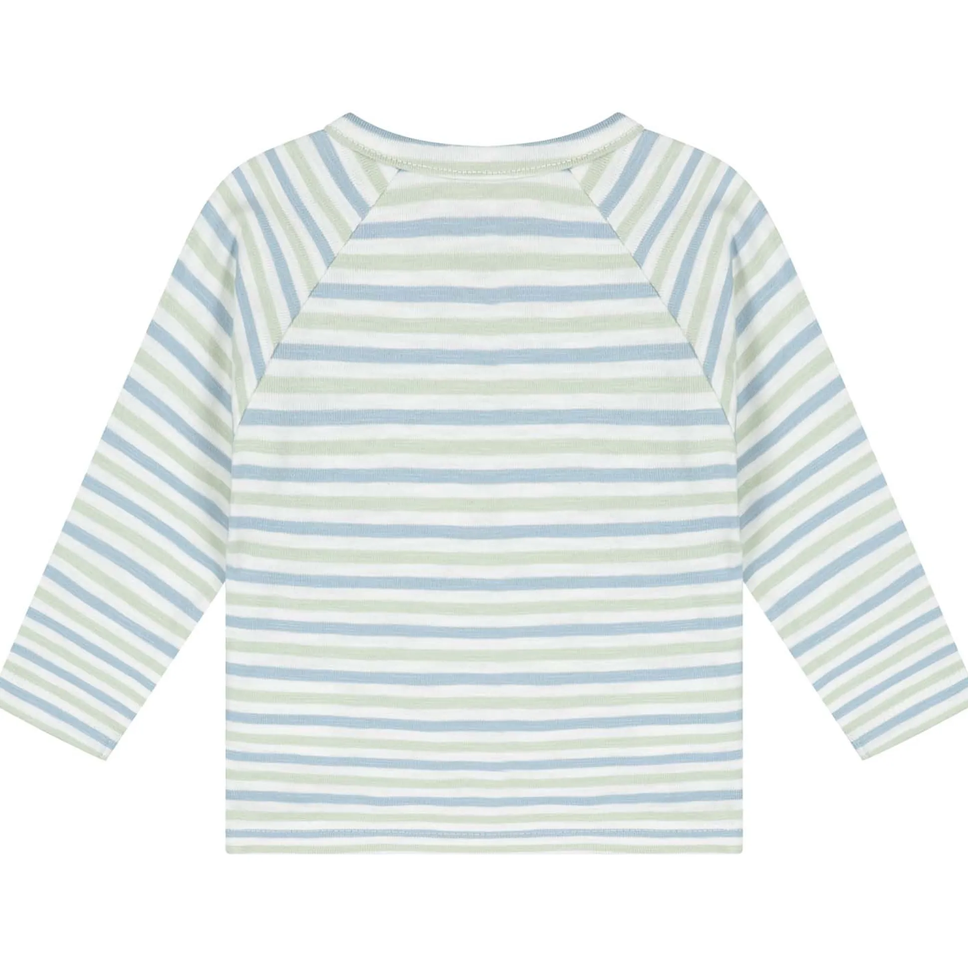 Prénatal newborn overslagshirt lange mouwen strepen groen