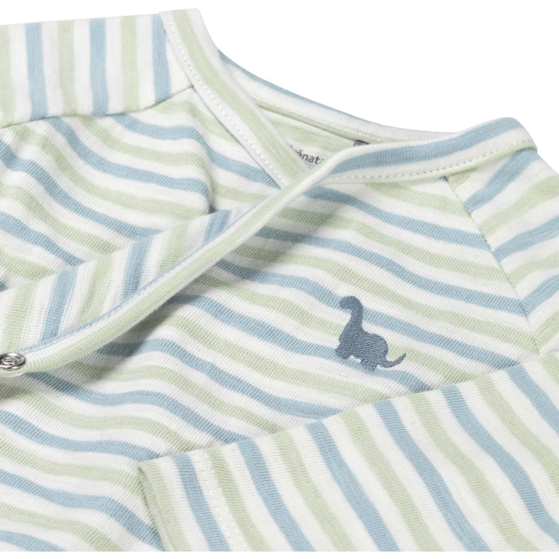 Prénatal newborn overslagshirt lange mouwen strepen groen