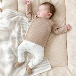 Prénatal newborn overslagshirt rib lange mouwen effen taupe