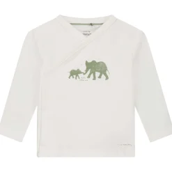 Prénatal newborn overslagshirt lange mouwen printopdruk wit