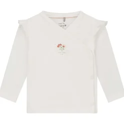 Prénatal newborn overslagshirt lange mouwen printopdruk wit