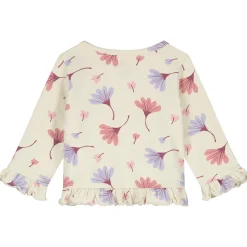 Prénatal newborn overslagshirt lange mouwen all over print beige