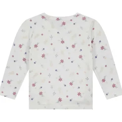 Prénatal newborn overslagshirt lange mouwen all over print wit