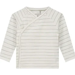 Prénatal newborn overslagshirt lange mouwen strepen groen