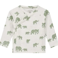 Prénatal newborn overslagshirt lange mouwen dierenprint groen