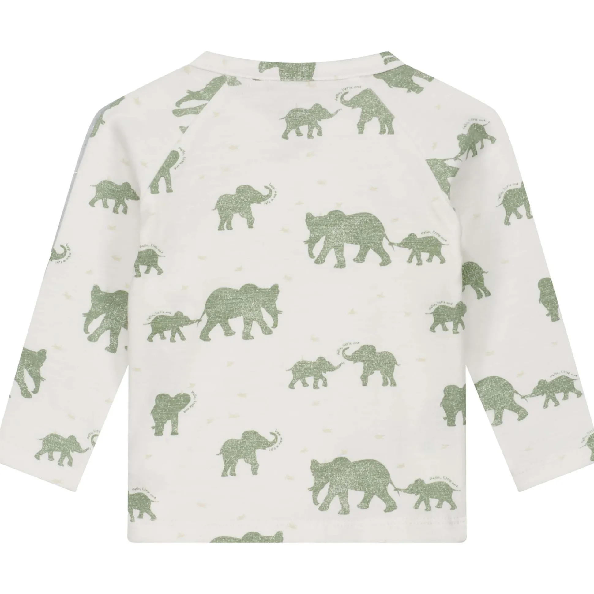 Prénatal newborn overslagshirt lange mouwen dierenprint groen