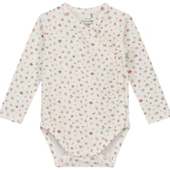 Prénatal newborn romper lange mouwen all over print roze