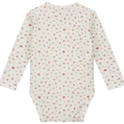 Prénatal newborn romper lange mouwen all over print roze