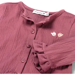 Prénatal newborn shirt lange mouwen effen paars