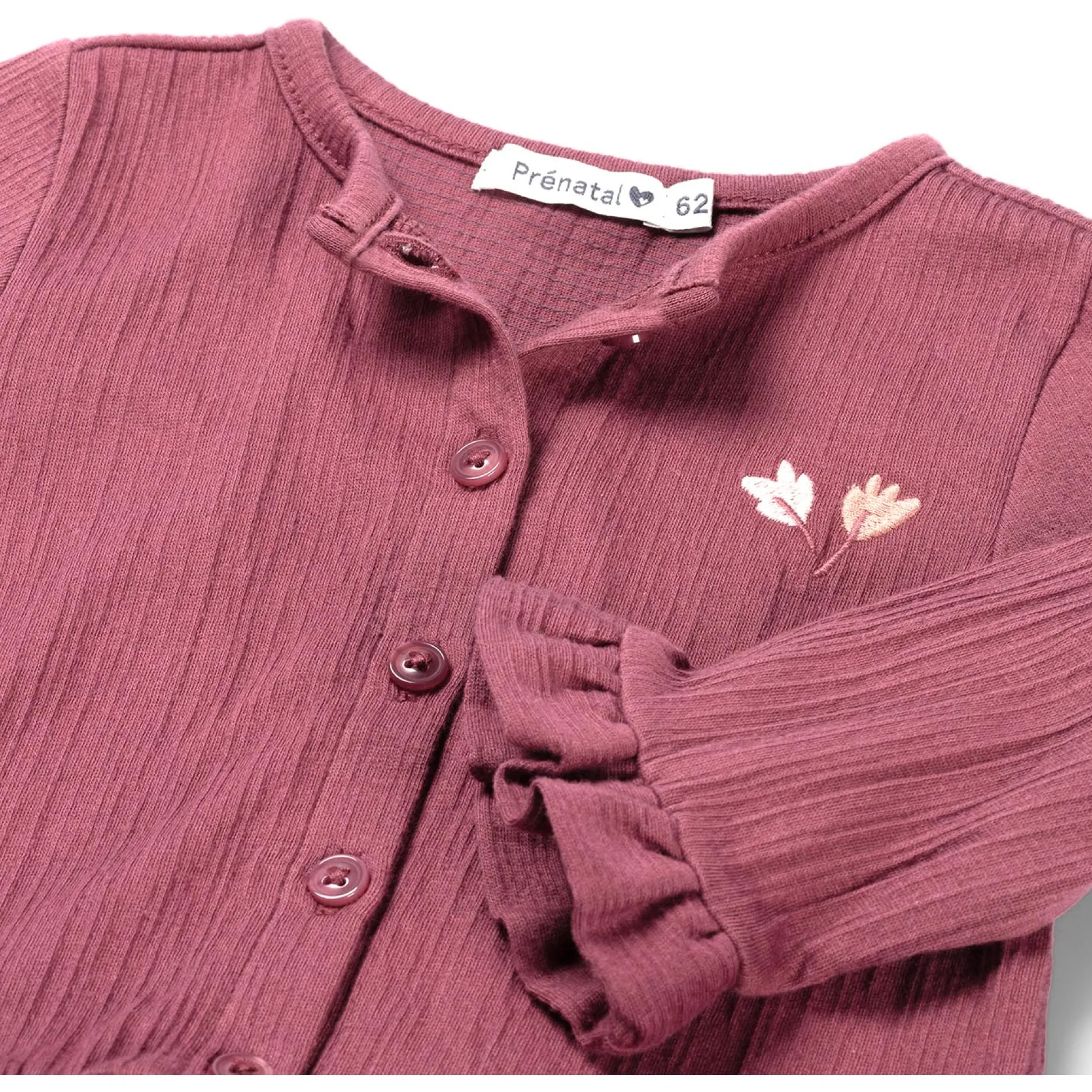 Prénatal newborn shirt lange mouwen effen paars