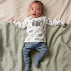 prénatal newborn shirt lange mouwen tekst wit