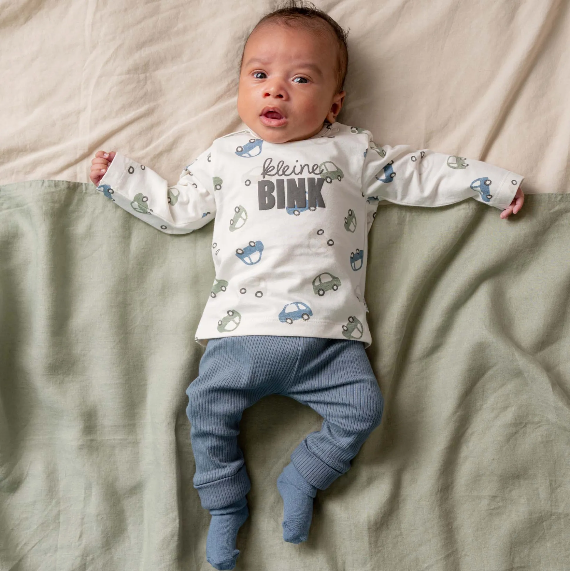 prénatal newborn shirt lange mouwen tekst wit