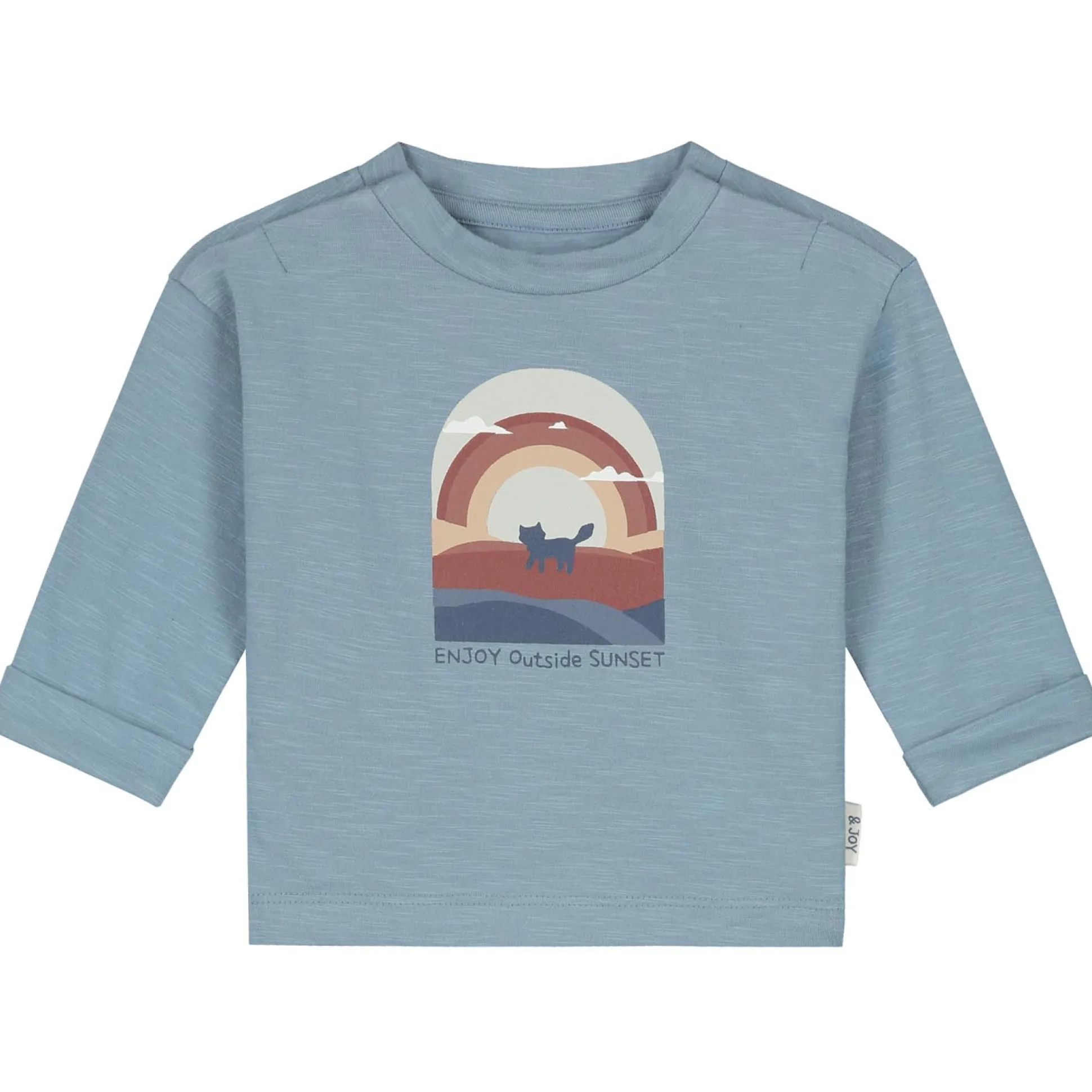 Prénatal newborn shirt lange mouwen printopdruk blauw