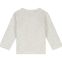 Prénatal newborn shirt Pure lange mouwen strepen wit