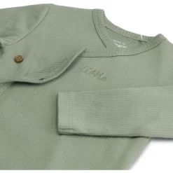 Prénatal newborn shirt rib lange mouwen effen groen