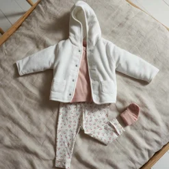 Prénatal newborn shirt rib lange mouwen effen roze