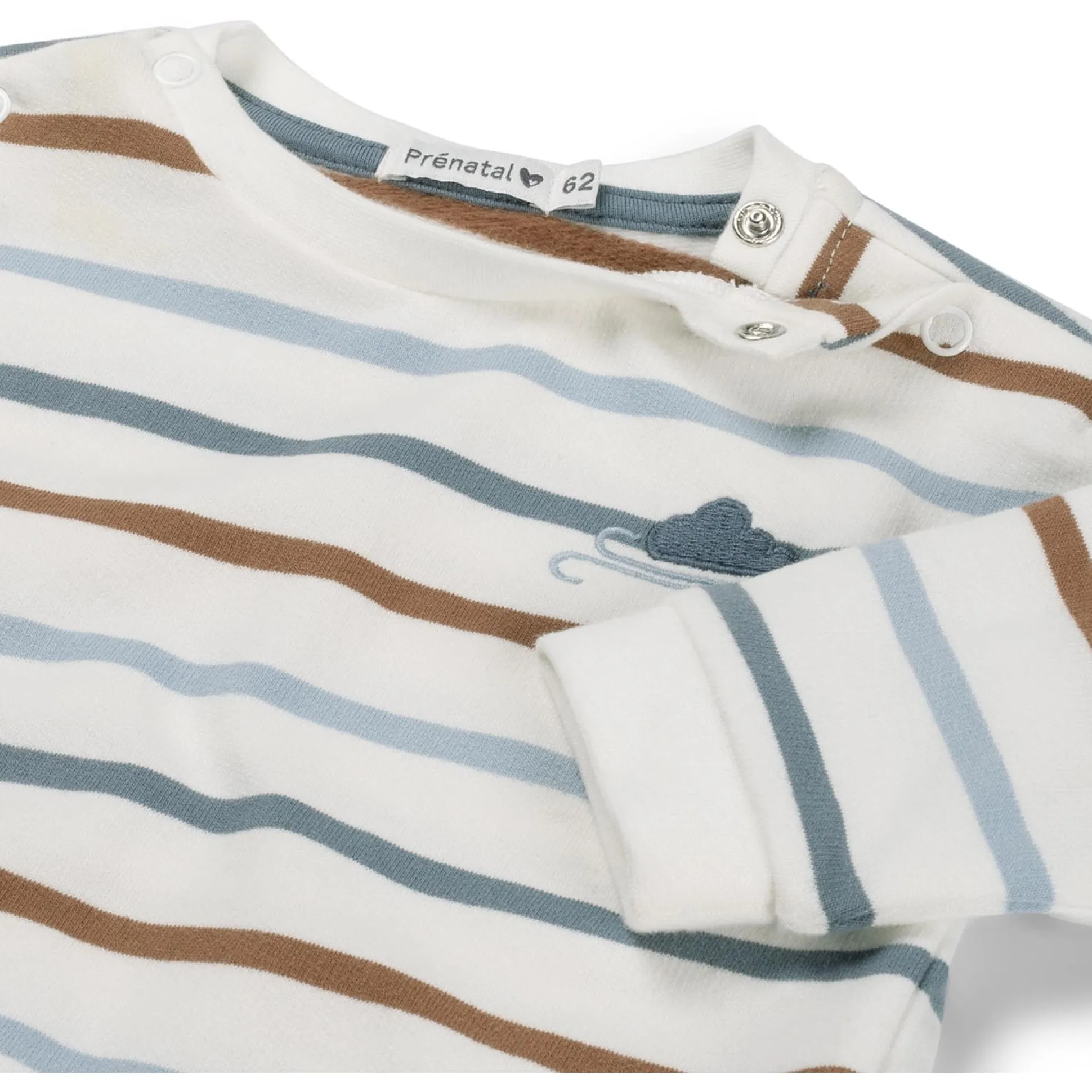 Prénatal newborn sweater lange mouwen strepen multi