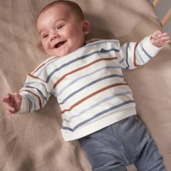 Prénatal newborn sweater lange mouwen strepen multi