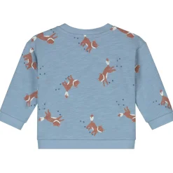 Prénatal newborn sweater lange mouwen dierenprint blauw