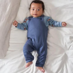 Prénatal newborn tuinbroek effen blauw