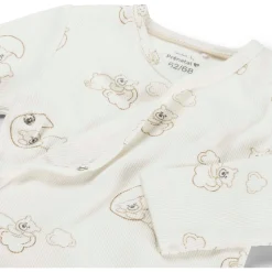Prénatal overslagromper beren rib lange mouwen all over print wit