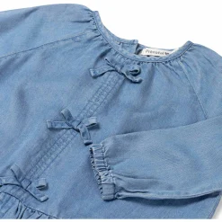 Prénatal peuter blouse lange mouwen effen blauw