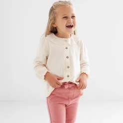 Prénatal peuter blouse lange mouwen effen wit