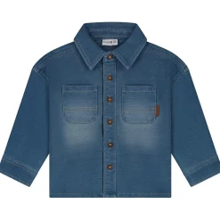 Prénatal peuter blouse lange mouwen effen blauw