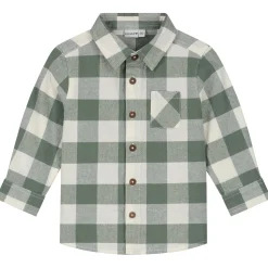 Prénatal peuter blouse lange mouwen ruit groen