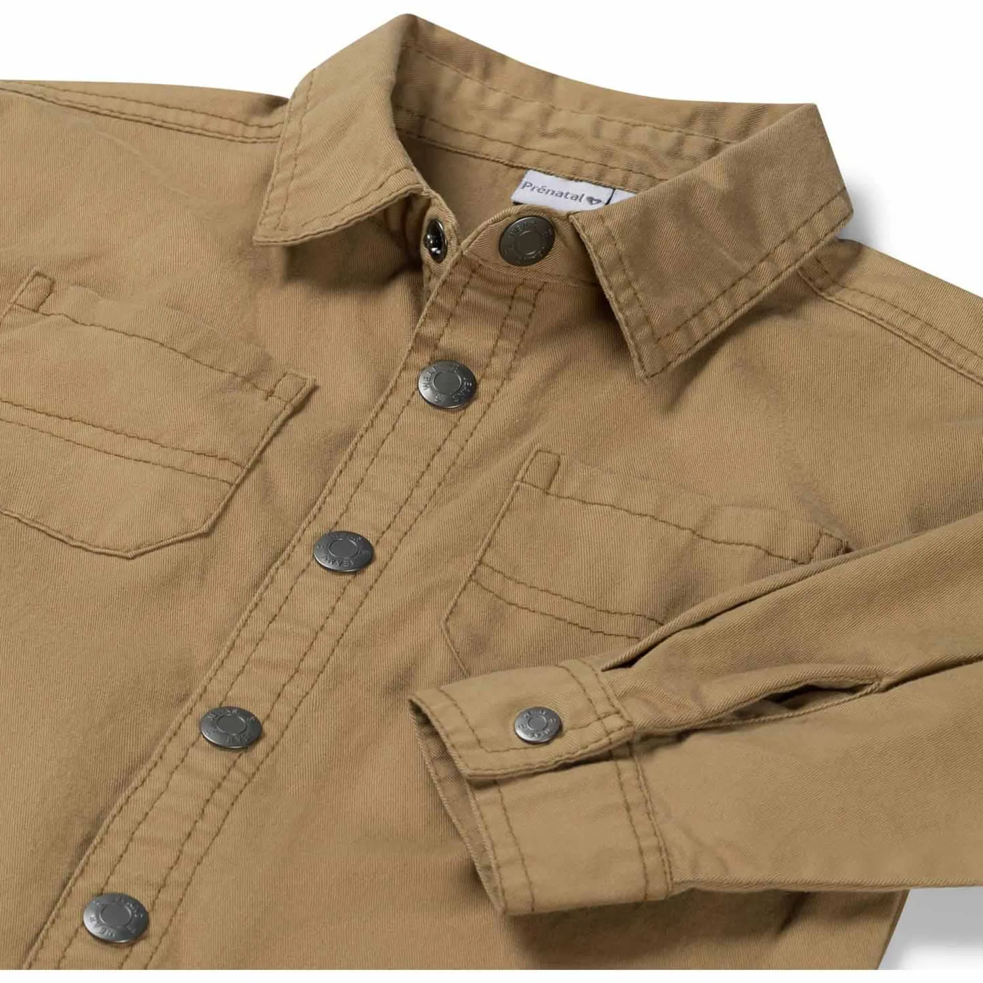 Prénatal peuter blouse lange mouwen effen bruin