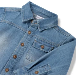 Prénatal peuter blouse lange mouwen effen denim