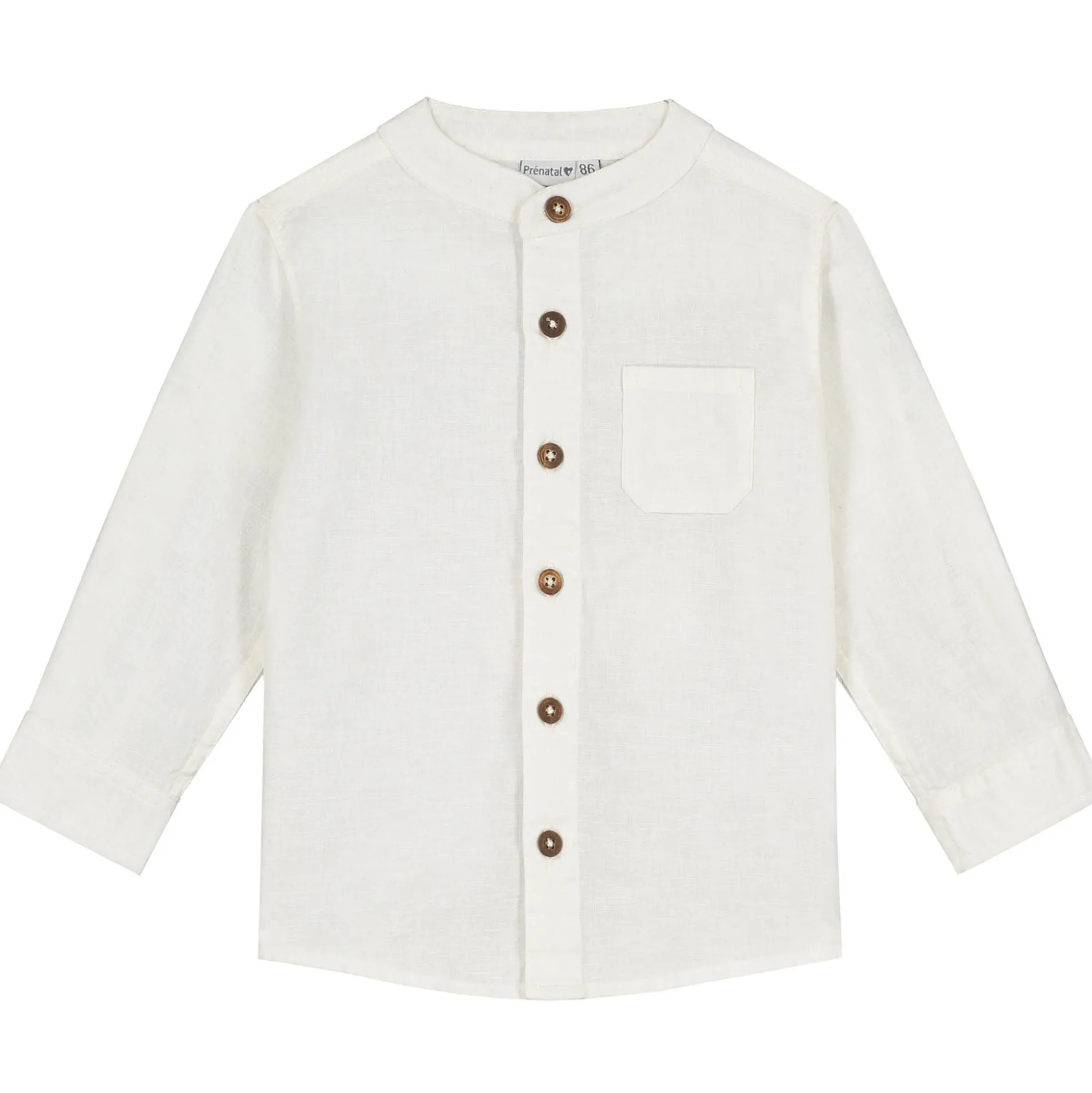 Prénatal peuter blouse lange mouwen effen wit